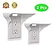 Srxing Socket Shelf, Wall Outlet Shelf, Shelf Outlet - Holds Up to 10 lbs, Storage Theory Space Saving Solution - Easy Install (White), 2 Pack