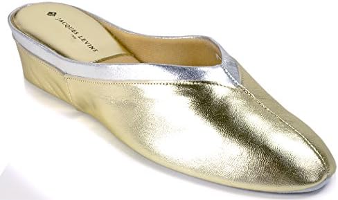 Jacques Levine #4640 Womens Wedge Slipper 10.5M,Metallic Multi