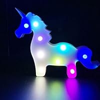 Cherir3D Unicorn Lamp Sign Night Light Children