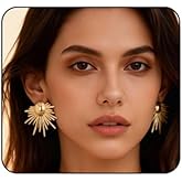 Gold Sun Studs Earrings Boho Flower Geometric Earrings Sunflower Statement Earring Punk Minimalist Earring Fashion Jewelry Accessary for Women