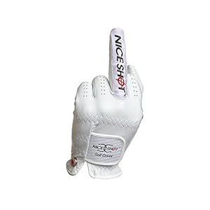 Nice Shot “The Bird Cabretta Leather Golf Glove Men’s White | Premium & Genuine AAA Cabretta Leather