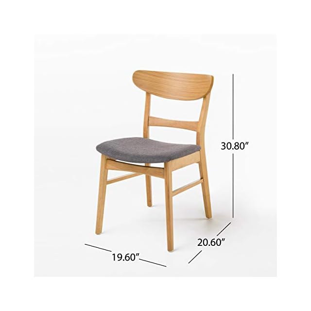 Christopher Knight Home Idalia Dining Chairs, 2Pcs Set, Dark Grey