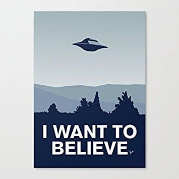Nagoul Abstract Canvas Picture Frame - My X Files I want to believe poster - Wall Art Paintings on Canvas Frame for Wall Decoration Modern Painting Wall Decor 12" x 16"