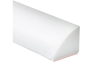Duzzy 39 Inch Flexible Quarter Round Molding, Silicone Rubber Peel and Stick Shower Water Barrier Suitable for the Shower Corner or Kitchen Countertop Sink and Cooktop