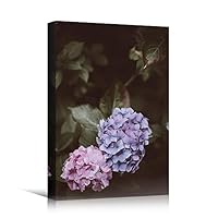 Canvas Wall Art Purple Petal Close Up Bedroom Close Up Colorful Floral Multicolor Petal Photography Romantics - 12x18 inches