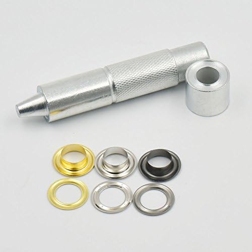 100 sets Grommets Eyelets 4/16" 3/10" 3/8" 1/2" 6mm 8mm 10mm 12mm + One Tool for Clothes Self Backing