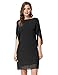 GRACE KARIN Women Casual 3/4 Sleeve Work Dress Loose Tunic Chiffon Dress Plus Size Black XXL