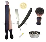 Tan Double Strop Straight Razor Paste Stone Soap