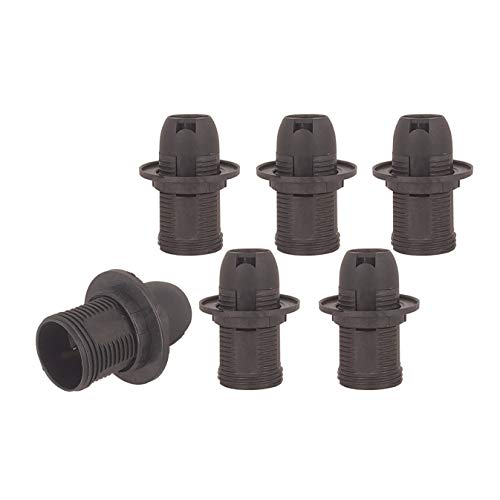 FExYinz 4 Years Warranty 6 pcs per Pack E14 Lamp Holder Black Color Candle Bulb Socket