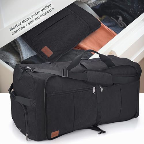 Urtala 80L Foldable Travel Bag for Men and Women, Large Overnight Bag with Shoe Compartment, Waterproof Hand Luggage Bag/Sports Bag