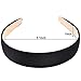 Blulu 8 Pcs Satin Headbands Bulk 1 Inch Wide Hard Headband Anti-slip Hairbands Plain Ribbon Comfortable Hair Accessories for Women Ladies Girls DIY Craft(Black)