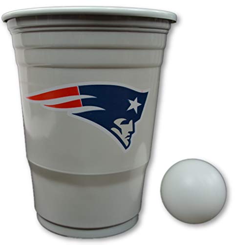 NFL Fan Shop Beer Pong Set. Rep Your Favorite Team with the Classic Game of Beer Pong at home or at the Tailgate Party - Comes with 22 Cups and 6 Ping Pong Balls (New England Patriots)