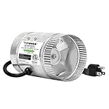 VIVOSUN 4 inch Inline Duct Booster Fan 100 CFM, HVAC Exhaust Intake Fan, Low Noise & Extra Long 5.5' Grounded Power Cord