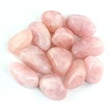 Crystal Allies Materials: 1/2lb Bulk Tumbled Pink Rose Quartz Crystals from Brazil - Large 1
