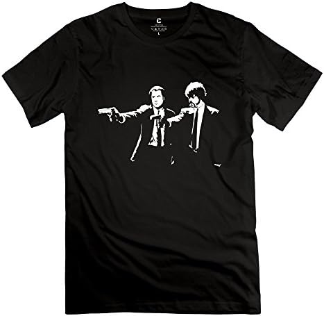 JRZJ Men's Pulp Fiction Samuel L Jackson T Shirts L Black