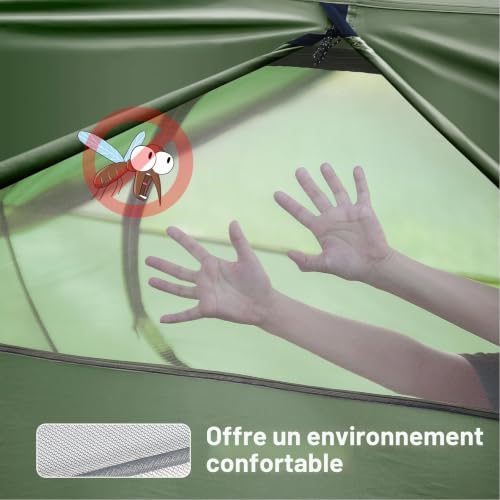 Forceatt 2 Person Camping Tent, Waterproof Ultra Light Small Volume, Portable Dome Tent Quick Assembly for Hiking, Camping, Excursion and Outdoor