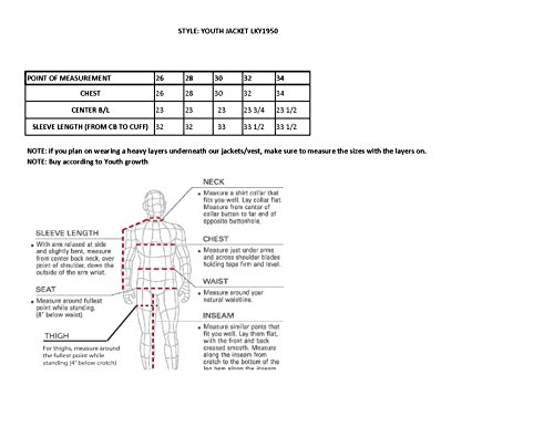 Milwaukee Leather Boys' Basic Motorcycle Jacket (Youth) (Black, Size 34)
