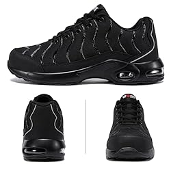 DYKHMILY Steel Toe Sneakers for Men Wide Air