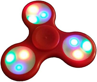 XHBoutique Newest Hand Spinners with LED Lights Fidget Spinner for Kids and Adults (Red)