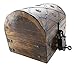 Well Pack Box Treasure Chest Pirate Box 8x6x6 with Lock Skeleton Key (Small Deluxe)