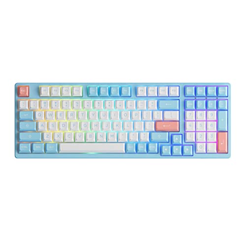 Akko 3098B Hot swappable Mechanical Keyboard, Multi-Modes 2.4G Wireless ...