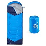 oaskys Camping Sleeping Bag – 3 Season Warm & Cool Weather – Summer, Spring, Fall, Lightweight, Waterproof for Adults & Kids – Camping Gear Equipment, Traveling, and Outdoors
