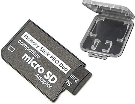 BZQamy Micro SD Adapter SDHC TF to Memory Stick MS Pro Duo Adapter Converter Card Case PDA and Digital Camera with 1+1 Box case