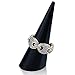 JINAO 18K Gold Plated Bling Iced Out CZ Mariner Link Hip Hop Ring