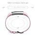 Henoda Replacemnt Leather Bands Compatible with Fitbit Alta/Fitbit Alta HR, Pink Classic Genuine Leather Wristband, Small Large, No Tracker