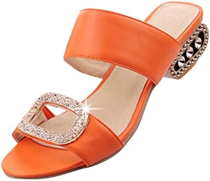 Sharemen Women's Fashion Leisure Water Crystal Fish Mouth Sandals Slippers Shoes