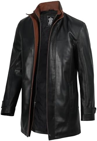 Amazon.com: LeatherCraze Genuine Lambskin Black Leather Trench