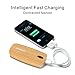 Power Bank，Anguo 5000mAh Ultra Compact Power Bank Portable Charger Powerbank External Battery Charger for iPhone7 Plus 6s 6 Plus, iPad, Samsung Galaxy, Nexus, HTC and More - Wood Grain
