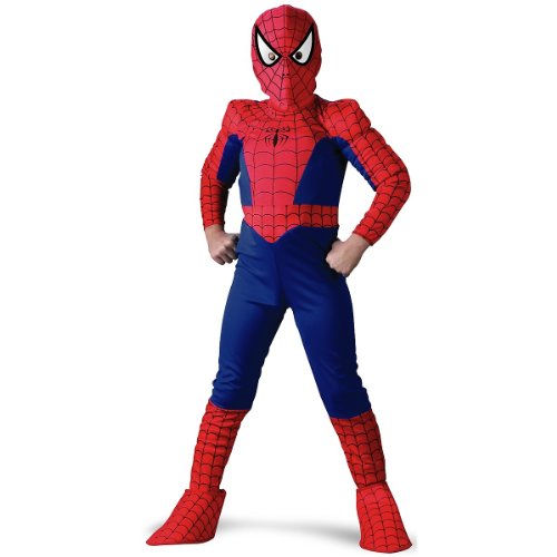 5110 (7-10) Child Spiderman W Foam Muscle Chest Insert Costume