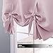 NICETOWN Thermal Insulated Blackout Curtain - Tie Up Shade for Baby's Window for Bedroom/Thanksgiving (Lavender/Baby Pink, Rod Pocket Panel, 46 inches W x 63 inches L)