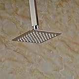 Bestyunyu 8 Inch Square Rain Shower Head Ceiling Mounted Shower Head er with Shower Arm