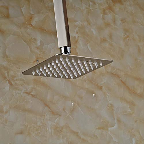 Bestyunyu 8 Inch Square Rain Shower Head Ceiling Mounted Shower Head er with Shower Arm