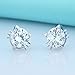 Tabwing 925 Sterling Silver imitation Diamond Crystal Inlaid Cat Stud Earrings (White)