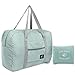 FUNFEL Foldable Travel Duffel Bag Tote Carry on Luggage Sports Water Resistant Nylon(II-Mint Green)