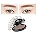 Pretty See Waterproof Eyebrow Stamp Natural Eyebrow Powder Delicate Brow Powder with 3 Stencils, Bright Brown
