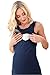 Sweet Mommy Bamboo Simple Maternity and Nursing Long Tank Top Navy, L