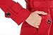 Women's Autumn Winter Double-Breasted Long Woolen Coat with Belt(L, Red)