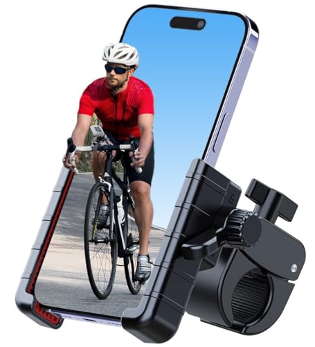 YIUJEFDA Motorcycle Phone Mount, 2024-New Bike Handlebar Phone Mount for Bicycle Electric Scooter Stroller - Bike Phone Holder for iPhone and 4.5''-7'' Cell Phone