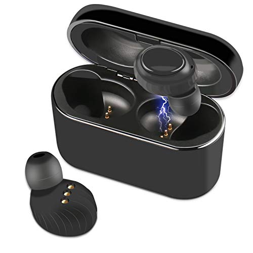 Zcen Bluetooth 5.0 True Wireless Earbuds with Portable Charging Case, Sweatproof Sport TWS Earphones, 18H Playtime in Ear Headphones for Running, Jogging, Treadmill Workout, Exercising