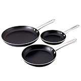 Farberware Kitchen Ease Aluminum Nonstick 3-Piece Skillet Set, Black (Kitchen)