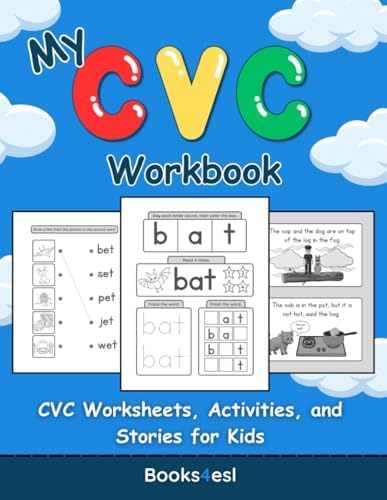Amazon.com: CVC Book for Beginner Readers: Read Consonant Vowel