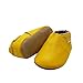 SAYOYO Baby Soft Sole Prewalkers Skid-resistant Baby Toddler Shoes Cowhide Shoes (6-12 months, Yellow)