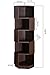 ioHOMES Bassey Contemporary 5-Shelf Corner Bookcase Display Stand with Zig-Zagging Shelves, Espresso