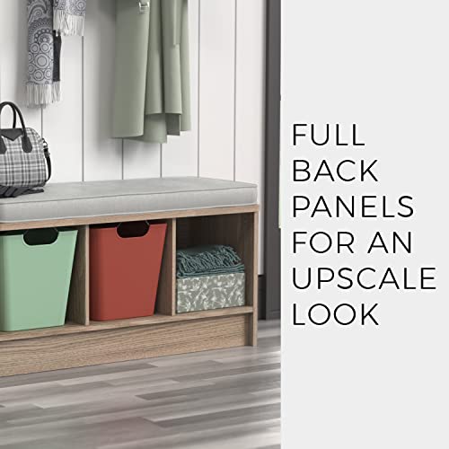 ClosetMaid 3258 Cubeicals 3Cube Storage Bench, Natural Gray with Gray