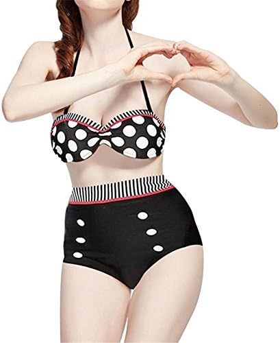 Mtw Retro Cutest Swimsuit Swimwear Vintage Pin up High Waist Bikini Set