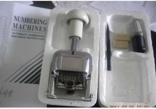 Economy Auto Numbering Machine, 7 Wheels, Pre-Inked